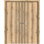 Portes coulissantes doubles modernes Planum 0016 en chêne, ensemble de garnitures, quincaillerie, bois massif, pour chambre à coucher, placard, porte robuste 48 po x 80 po (2 x 24 x 80 po)