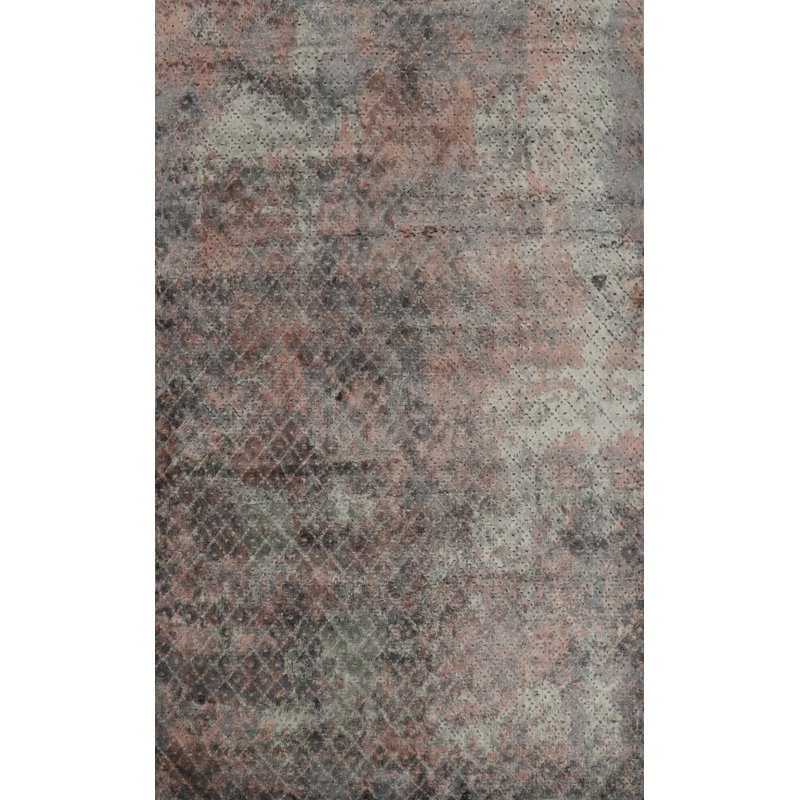 Tapis oriental abstrait fait à la main 6 x 8
