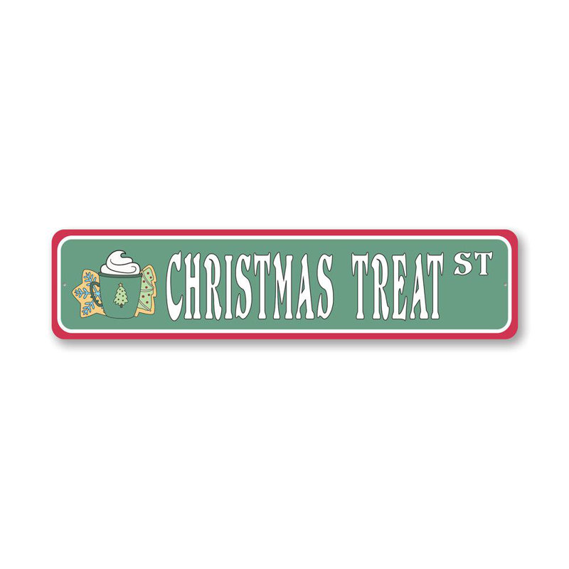 Plaque de Noël en aluminium, H 6 po x l 24 po x P 0,06 po