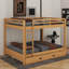 Lit superposé en bois avec lit gigogne-593561592