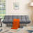 Twin 67.3" W Corduroy Tufted Back Convertible Sofa-1006749435
