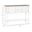 Table rétro avec tiroirs, option d'espace - console blanche patinée, polyvalente pour la maison