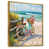 Toile avec cadre flottant or
