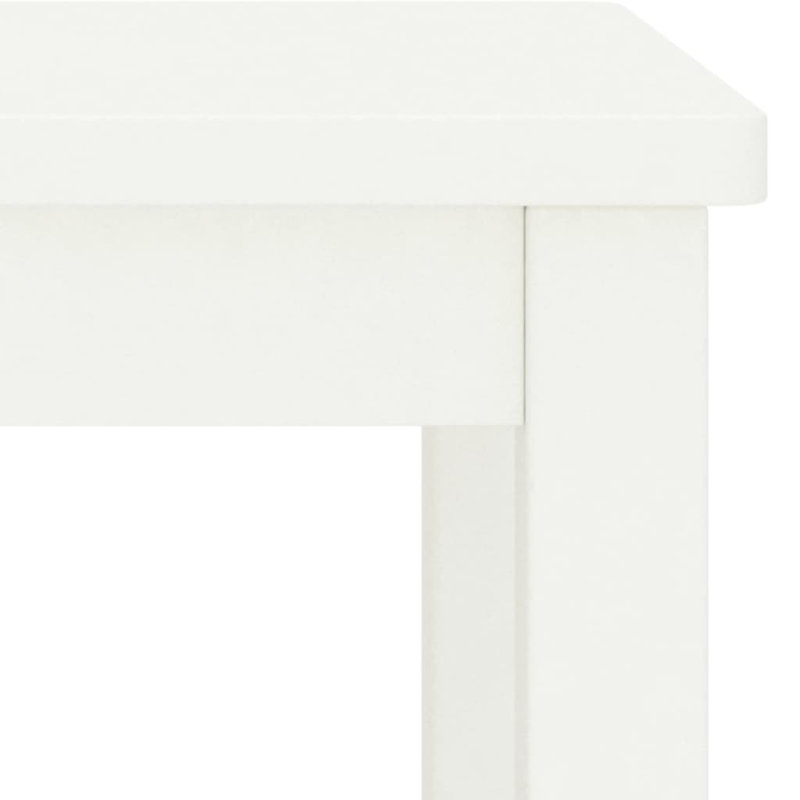 Ahmed Solid Wood End Table, White