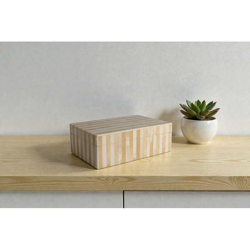 Dilan Bone China Decorative Box, 2.5" H x 4.5" W x 7" D