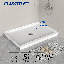 Base de douche en marbre 48 po x 34 po avec drain central et surface antidérapante