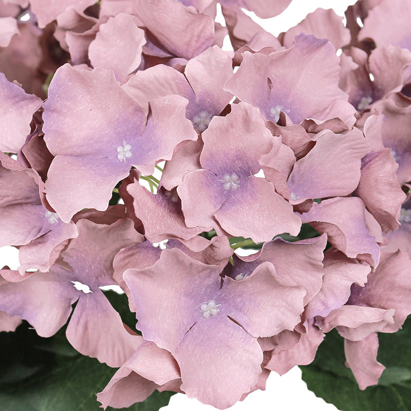 Bouquet de tiges de fleurs d'hortensia artificielles, Mauve