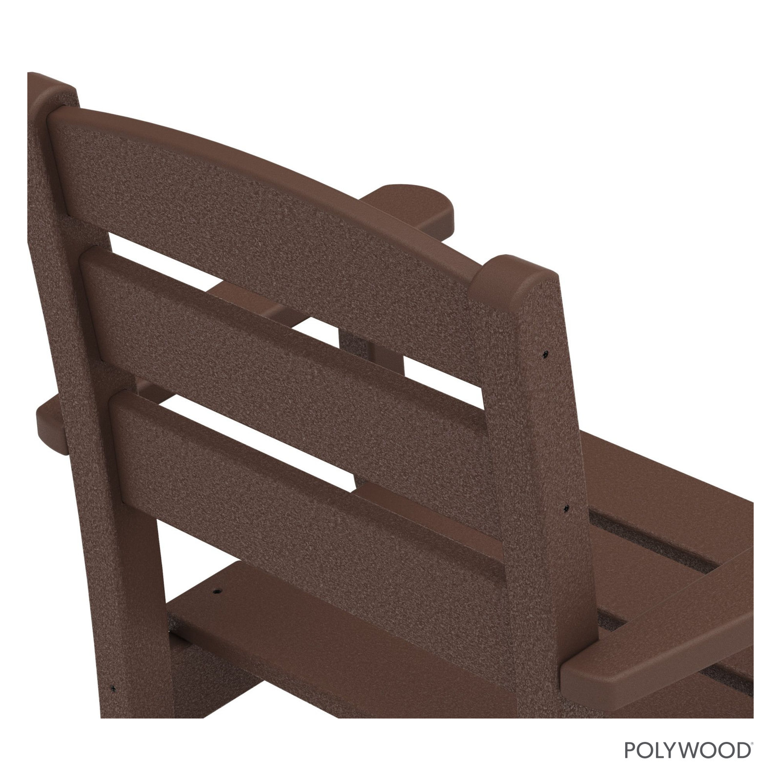 POLYWOOD® Lakeside Counter Patio Bar Stool, Mahogany