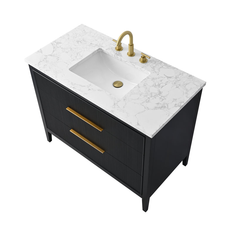 Emma 42" W Single Vanity, Black