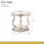 Platine De Royale Champagne End Table-1917600228