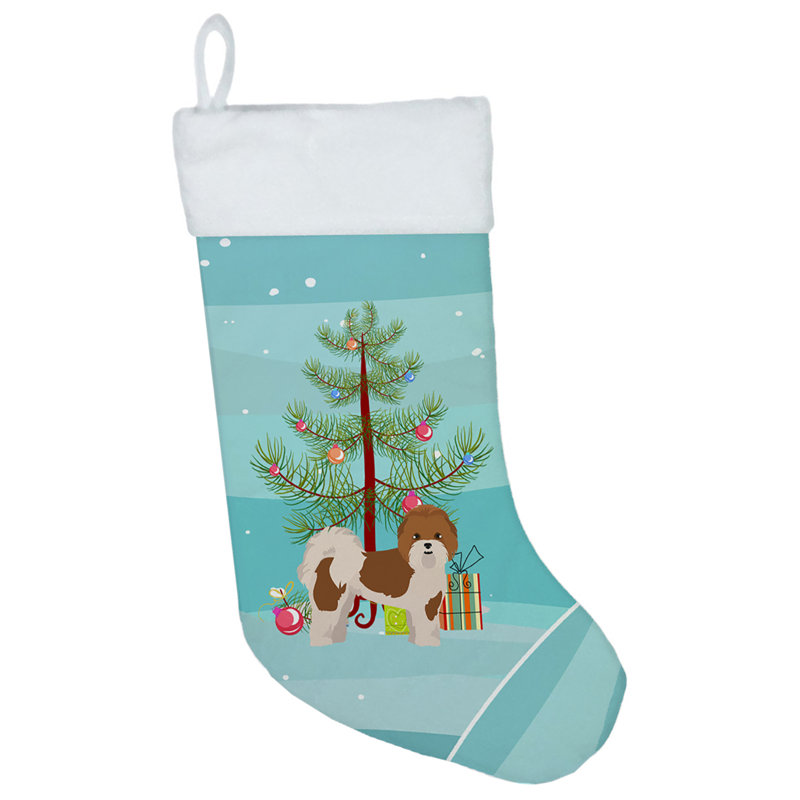 Chaussette de noël joyeux de noël, Mal-Shi brun