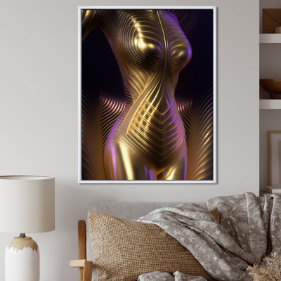 «Futuristic Sensuality Golden Goddess I», reproduction sur toile