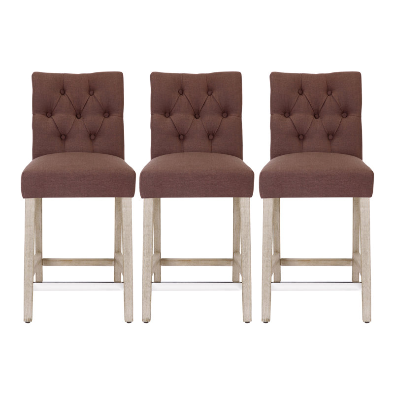 Wren Counter & Bar Stool (Set of 3), Brown, Counter Stool (24” Seat Height)