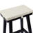 Saddle Stool Cushion Rectangular Bar Stool Seat Cushion Cover Rectangle With Strap Ties, 1 Piece, Light Linen