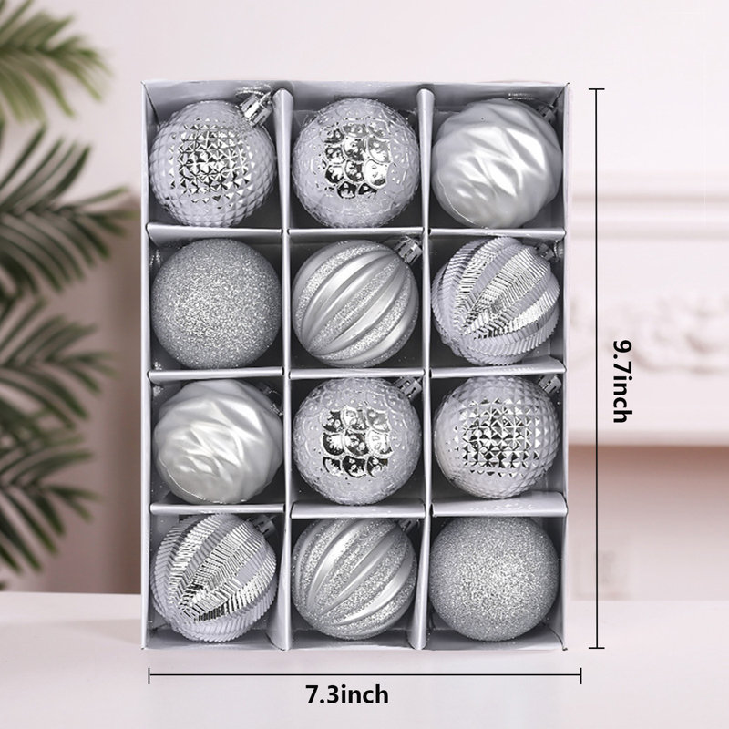 Ornement boule Hareena The Holiday Aisle®, Argent