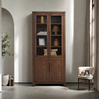Nordic style solid wood bookcase