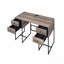 Bureau rustique en chêne et finition noire avec port USB