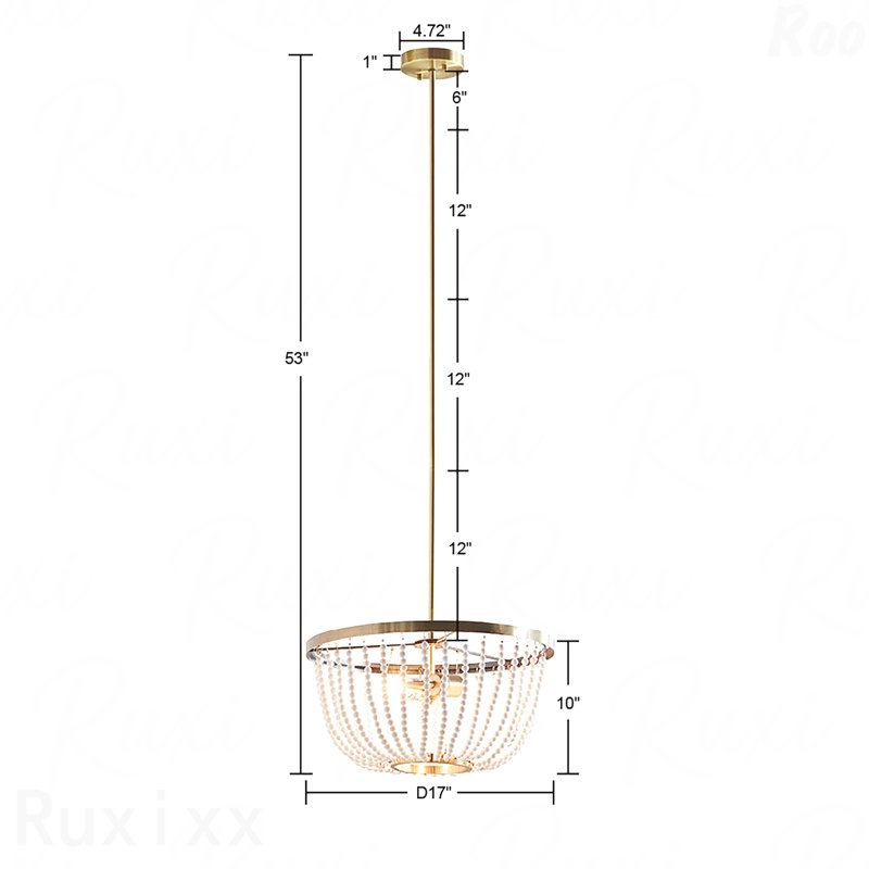 Chandelier - 2-Light Configuration, Beaded Design