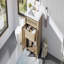 Meuble-lavabo de 30 pouces: portes en rotin tissé à la main, pieds en bois massif et lavabo en résine
