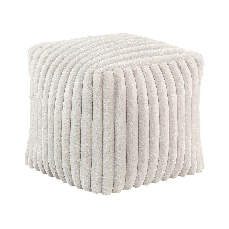 Modern Corduroy Square Pouf , Non-Slip Footstool, 300Lbs Weight Bearing, 16"X16"X16 In Corduroy, Footrest, Capacity, 16"X16" H, 16"X16