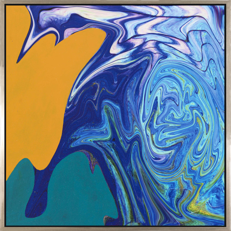 Twist II - peinture à cadre flottant sur toile