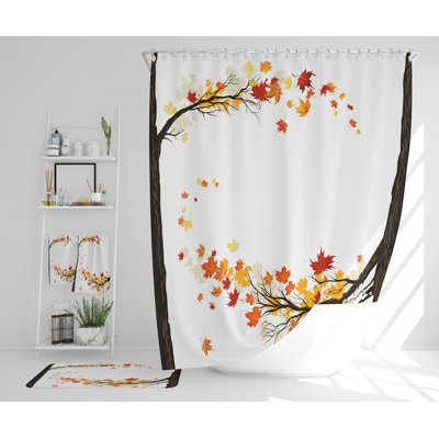Nayel Polyester Shower Curtain Set