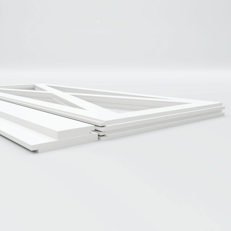 Ensemble de lambris en PVC, H 44 po x l 94,5 po x P 0,625 po