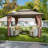 10 Ft. X 12 Ft. Aluminum Patio Gazebo with Double Steel Roof, Mosquito Netting, and Curtains
