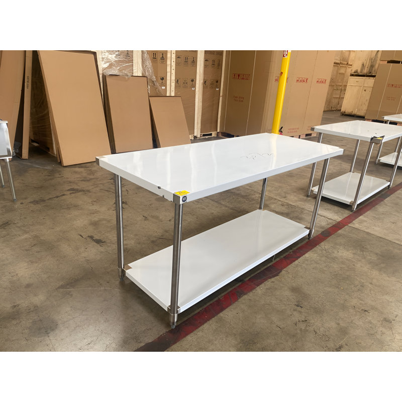 Elite Kitchen Supply Stainless Steel 72'' L x 30'' W x 34.8'' H Work Table