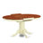 5 Piece Dining Room Table Set Includes an Oval Wooden Table with Butterfly Leaf and 4 Kitchen Dining Chairs, 42x60 Inch, Black & Cherry-248638480-138070909