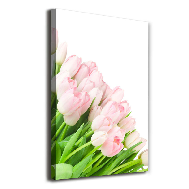 Pink Tulips - Wrapped Canvas Print