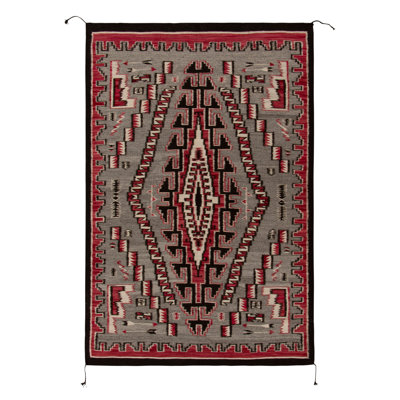 One-of-a-Kind Rectangle 5'2" X 7'10" No Wool Area Rug Red/Gray/Black