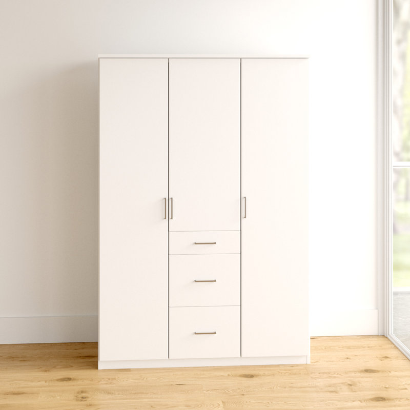 Alloway 3 Door Manufactured Wood Wardrobe