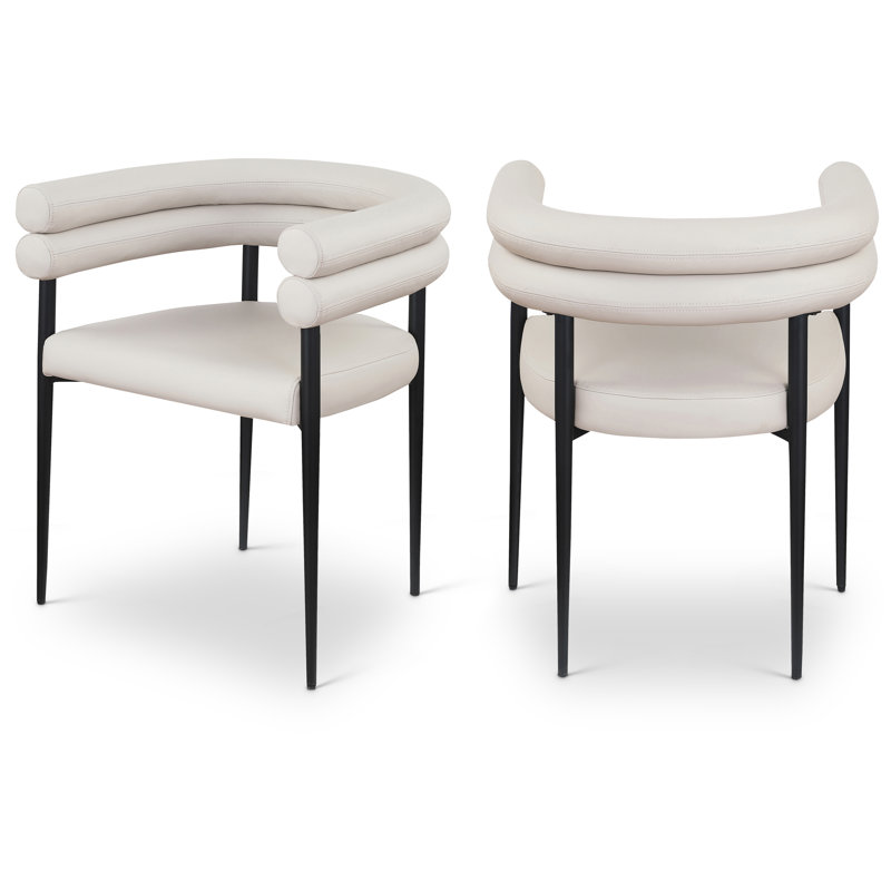 Lavina Cilton Vegan Leather Dining Chair, Taupe Vegan Leather