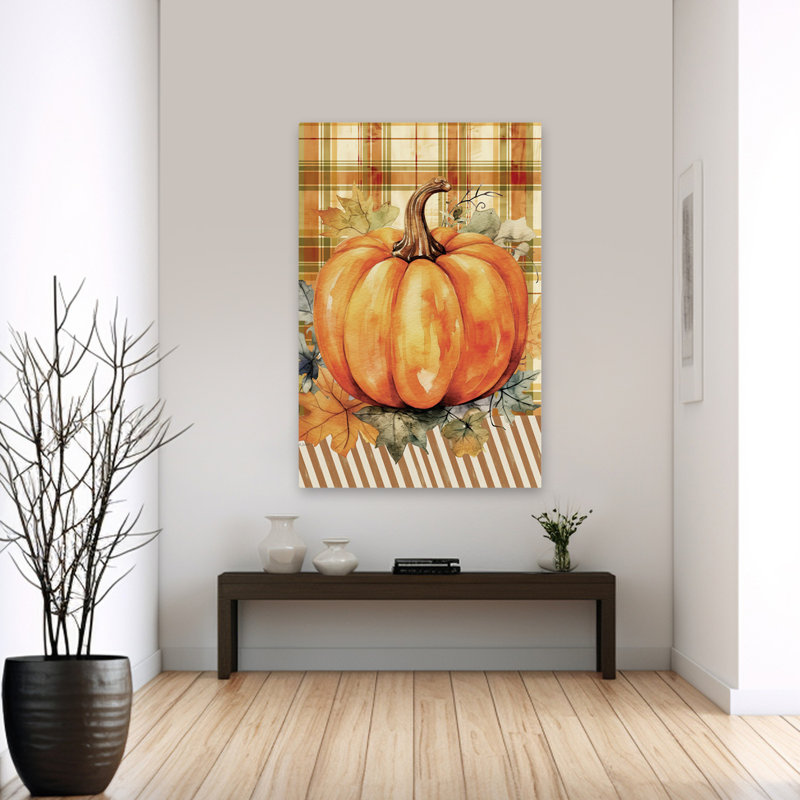 Automne citrouille - campagne moderne, H 60 po x l 40 po