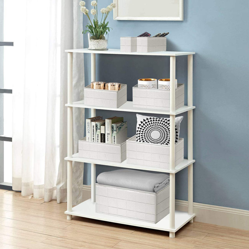 Sorbus 7-Piece Foldable Storage Basket Bin Organizer Set, White
