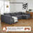 Boneless 128" U-Shaped Modular Sofa-1903517761-1900301746
