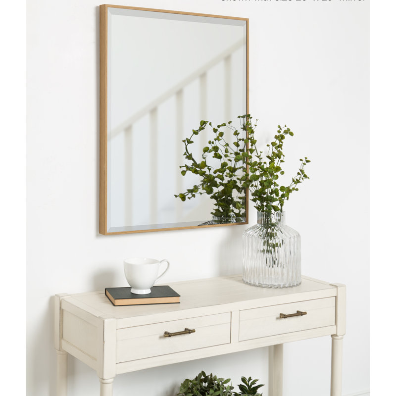 Logsdon Flat Mirror, Natural Teak, 18" x 24"