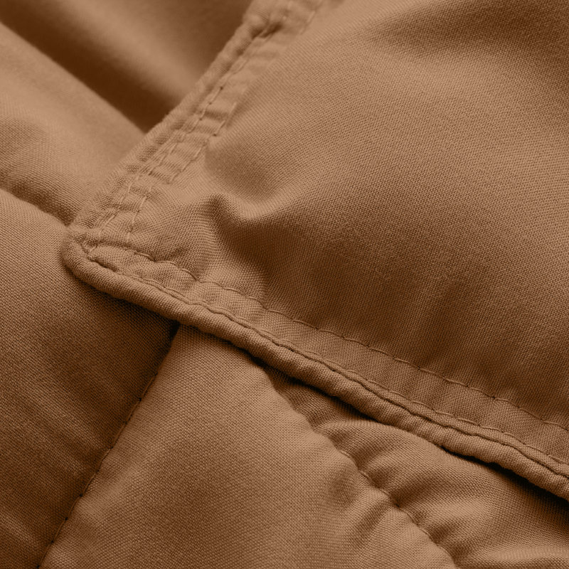 Ensemble d'édredon ultra-doux toutes saisons, Édredon pour très grand lit + 2 très grandes ta, Caramel