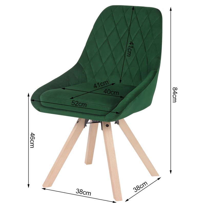 Almenia Upholstered Dining Chair, Dark Green