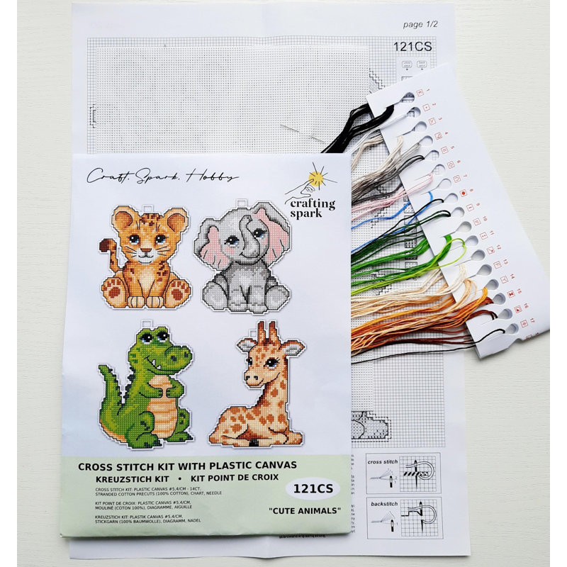 "Cute Animals" 121CS Counted Cross-Stitch Kit