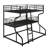 Full XL Over Twin XL Over Queen Size Triple Bunk Bed With Long And Short Ladder,Metal Bed Frame W/Safety Guardrail,For Apartment,Bedroom,Guest Room-1618314455
