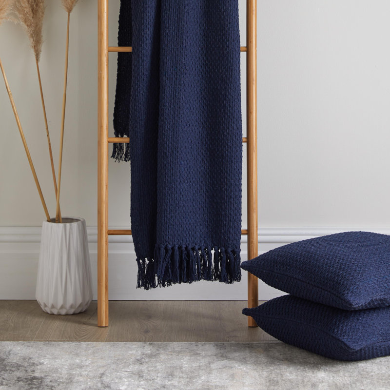 Hermbusche Throw Blanket, Navy, W130 x L180cm