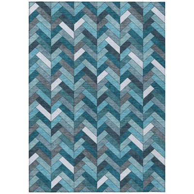 Machine Washable Indoor/Outdoor Matteson ACN2296 Geometric Rug