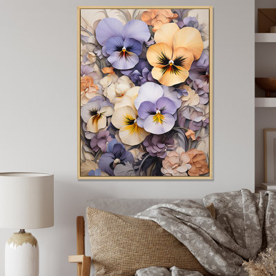 " Purple Minimalism Pansy Harmony "