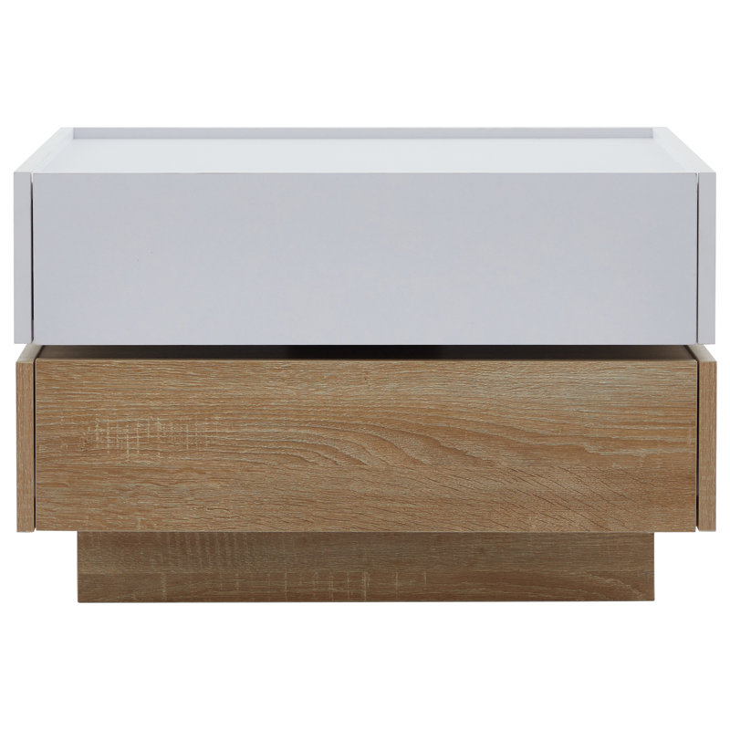Blatman Coffee Table with Storage, White/Brown