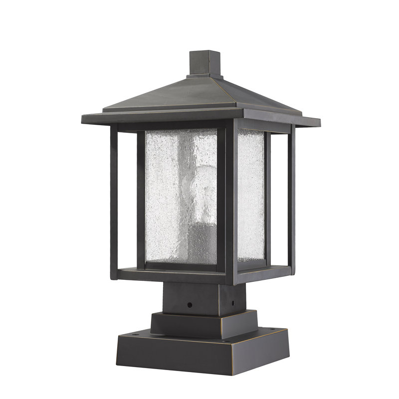 Iwan 1 -Light 16.77" H Hardwired Pier Mount Light, Oil Rubbed Bronze
