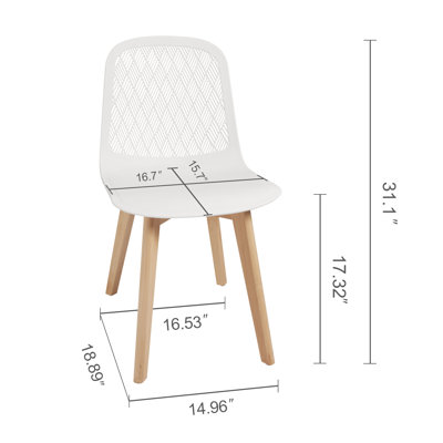 Modern Square MDF Top Dining Table Set for 4, Mid-Century Dining Table and Chairs Set for Kitchen, Dining Room, Office, Cafe, Restaurant