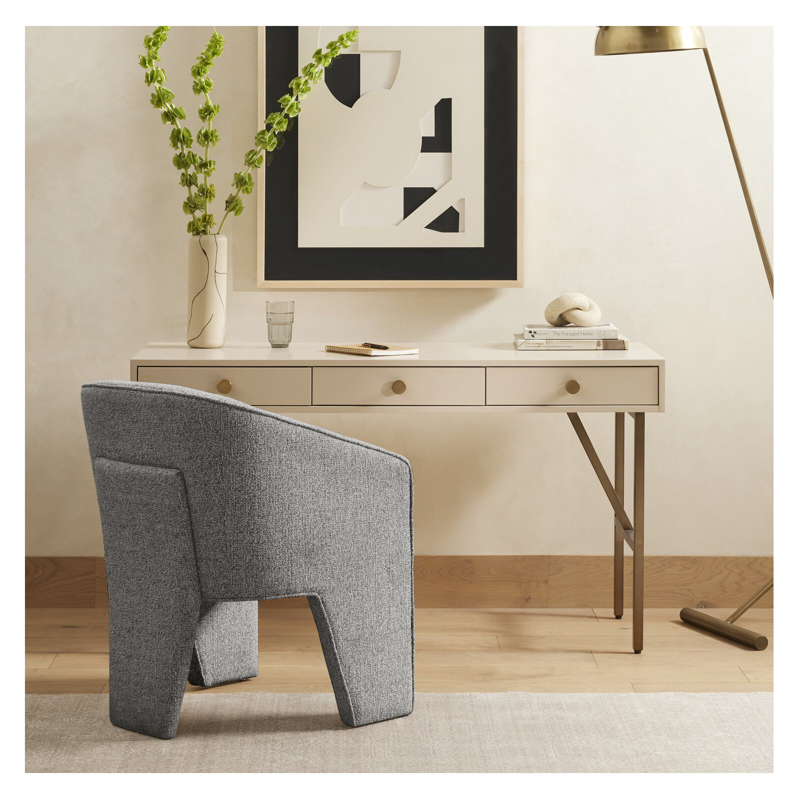 Tillison Upholstered Arm Chair, Barron Smoke