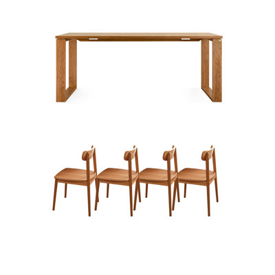 Retro and elegant solid wood table set